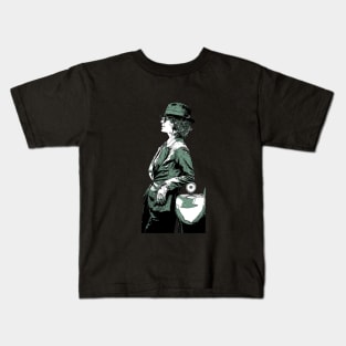 Polly Gray leans well dressed in sunglasses against a car as an abstract comic graphic peaky blinders (vers. 1) Kids T-Shirt